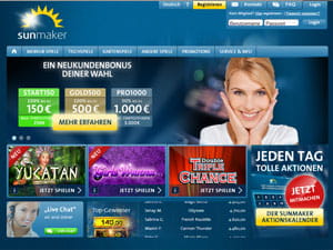 Sunmaker Casino Webseite